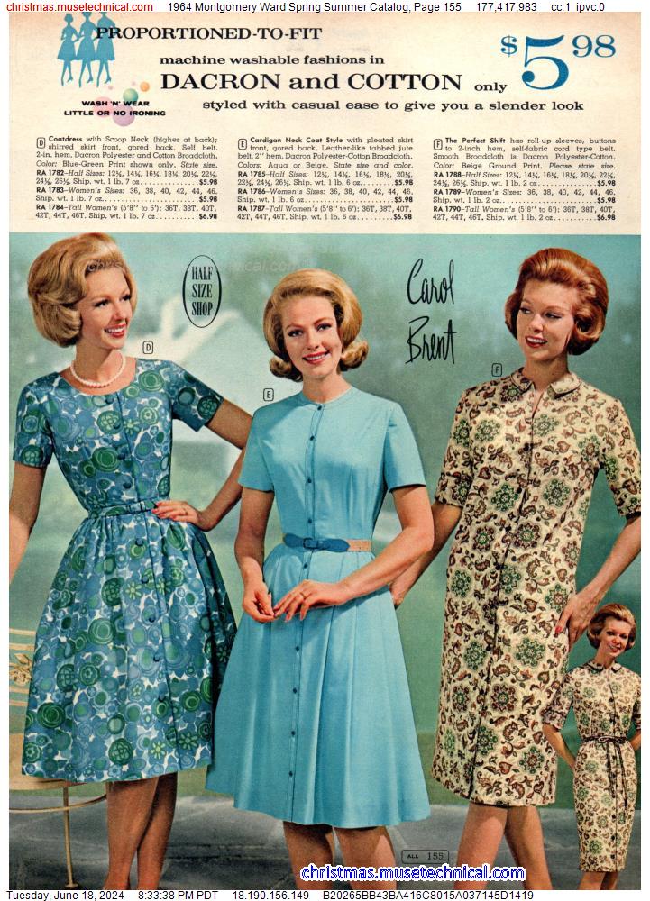 1964 Montgomery Ward Spring Summer Catalog, Page 155