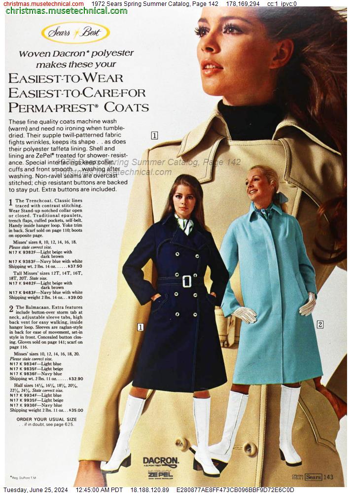 1972 Sears Spring Summer Catalog, Page 142