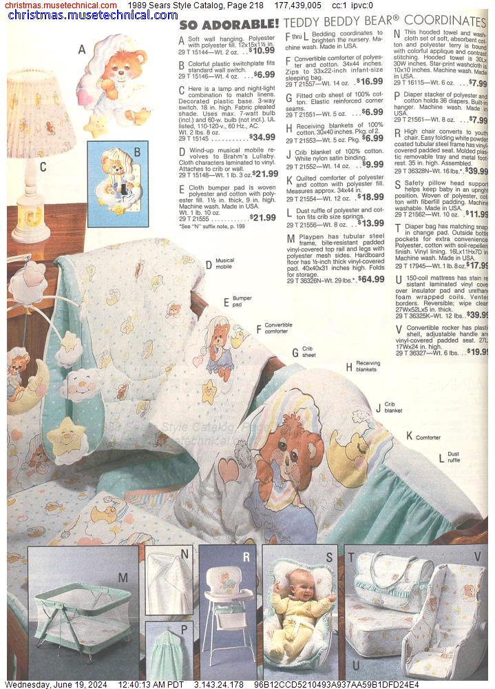 1989 Sears Style Catalog, Page 218