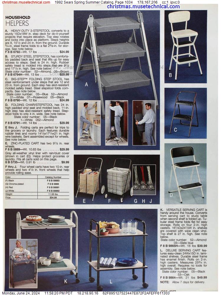 1992 Sears Spring Summer Catalog, Page 1034
