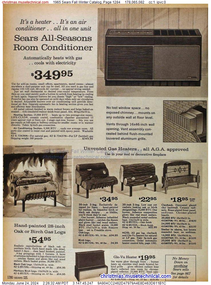1965 Sears Fall Winter Catalog, Page 1284