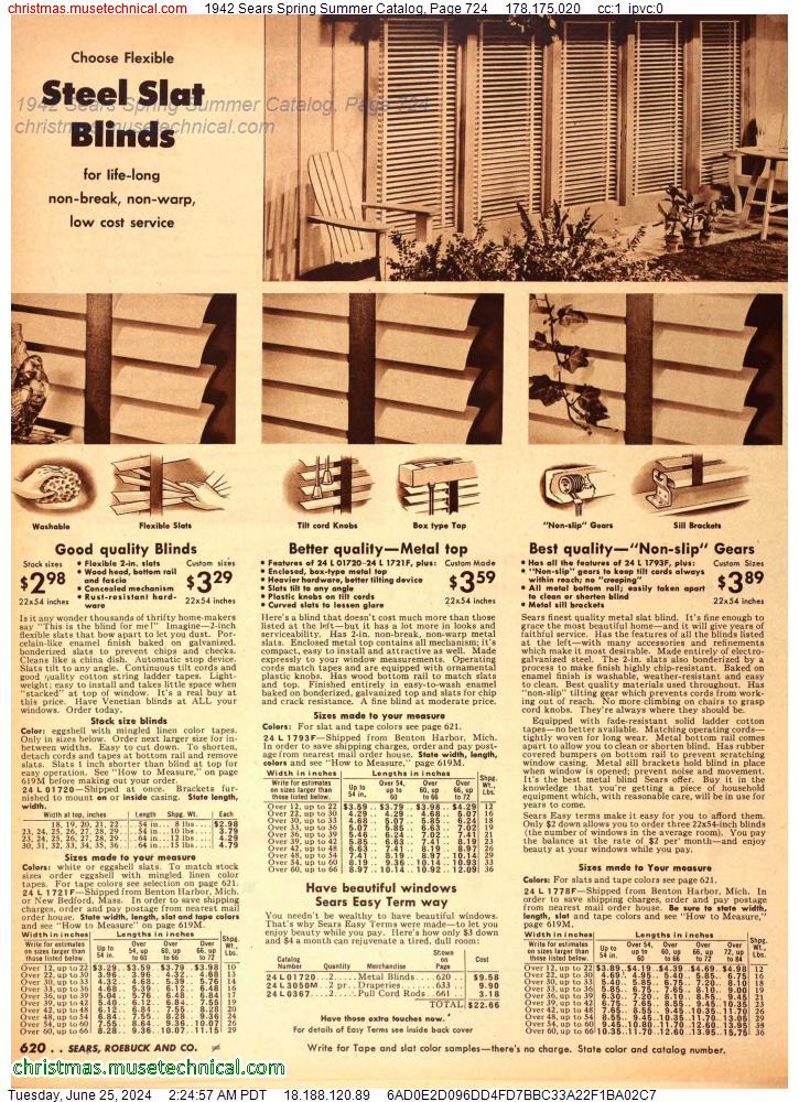 1942 Sears Spring Summer Catalog, Page 724