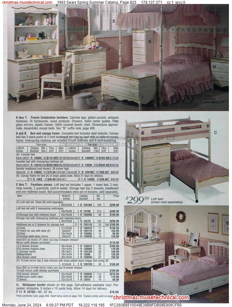 1993 Sears Spring Summer Catalog, Page 825