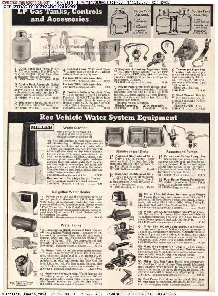 1974 Sears Fall Winter Catalog, Page 780