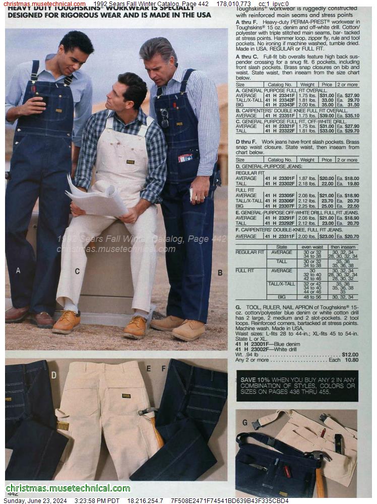 1992 Sears Fall Winter Catalog, Page 442