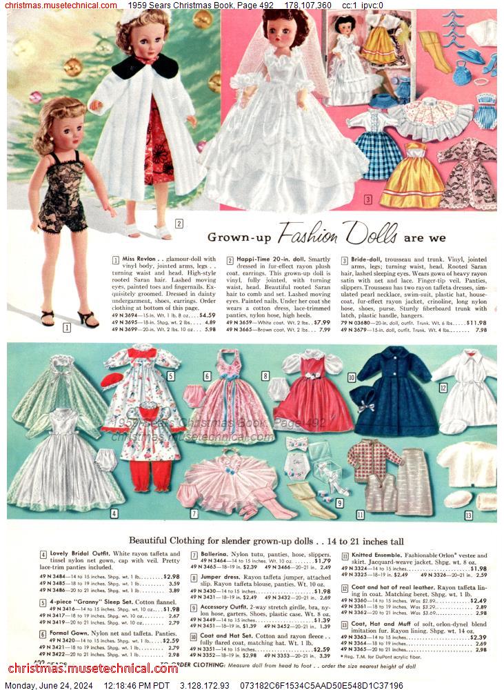 1959 Sears Christmas Book, Page 492