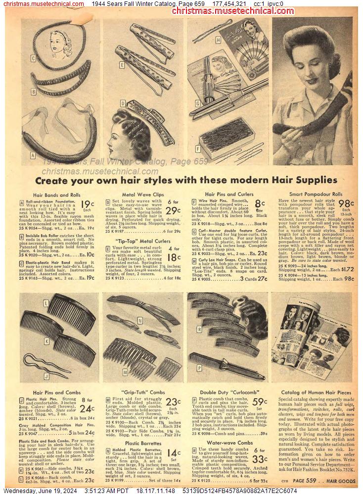 1944 Sears Fall Winter Catalog, Page 659