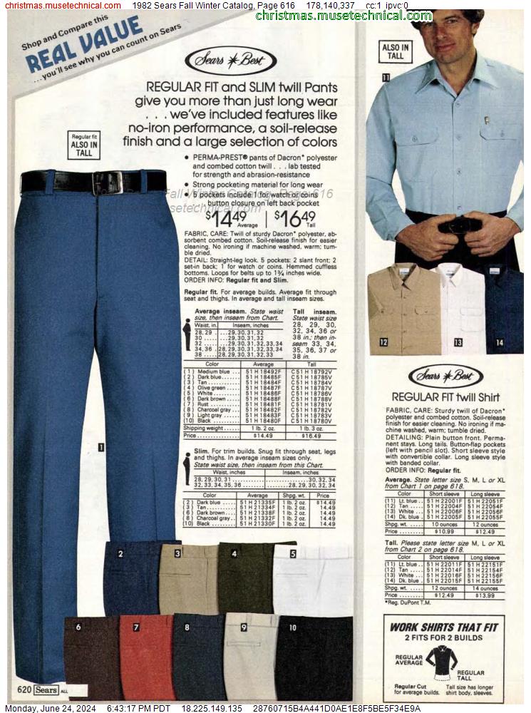 1982 Sears Fall Winter Catalog, Page 616