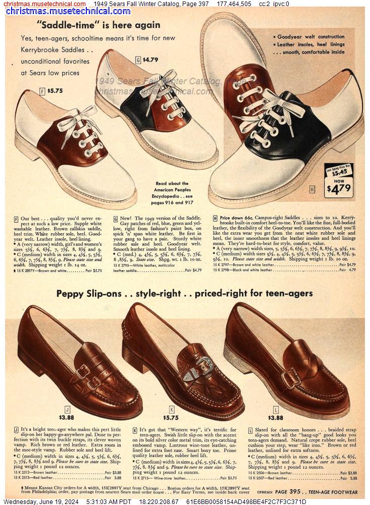 1949 Sears Fall Winter Catalog, Page 397