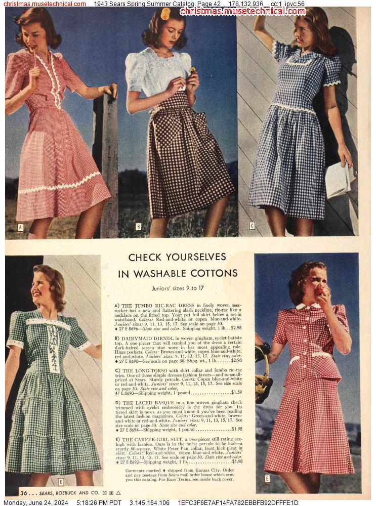 1943 Sears Spring Summer Catalog, Page 42
