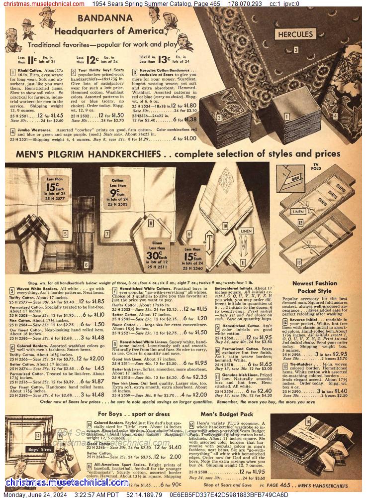 1954 Sears Spring Summer Catalog, Page 465