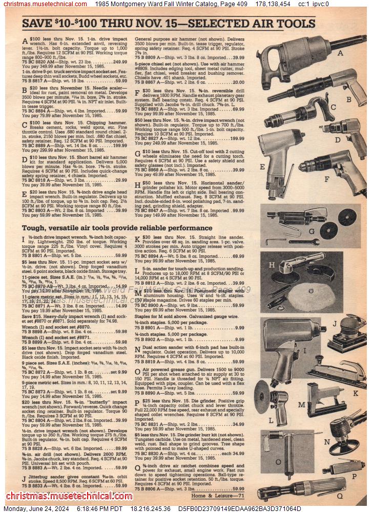 1985 Montgomery Ward Fall Winter Catalog, Page 409