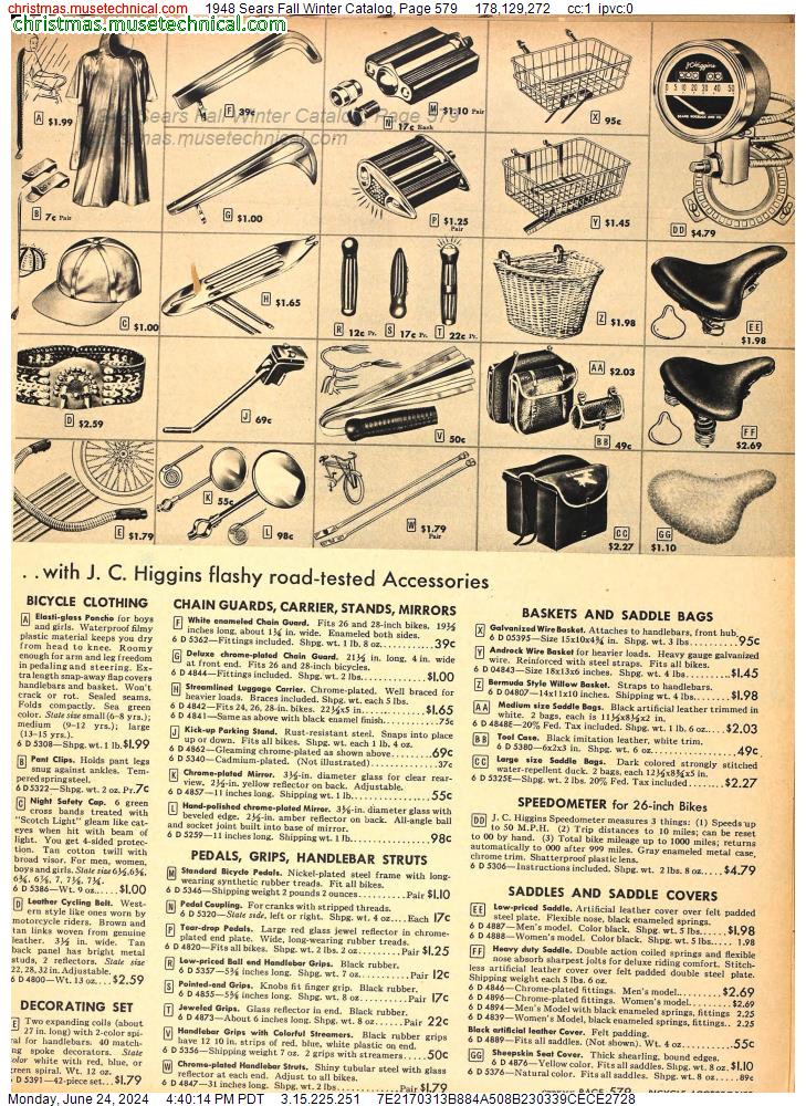 1948 Sears Fall Winter Catalog, Page 579