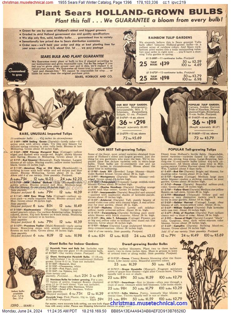 1955 Sears Fall Winter Catalog, Page 1396