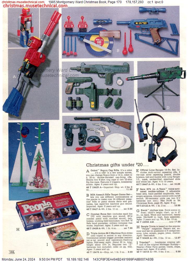 1985 Montgomery Ward Christmas Book, Page 170
