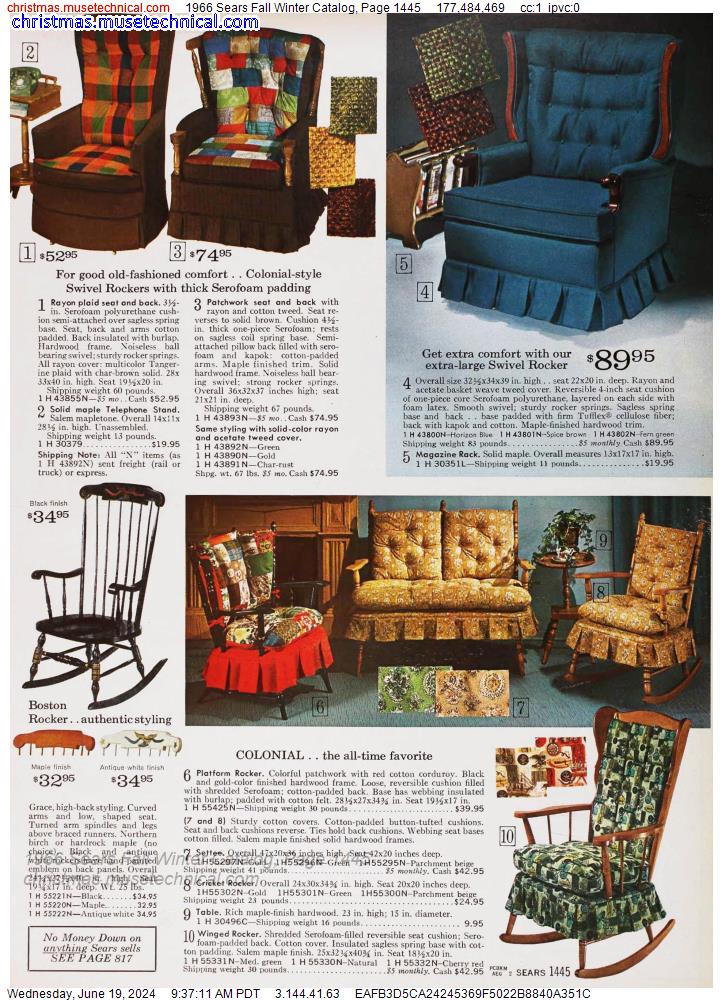 1966 Sears Fall Winter Catalog, Page 1445