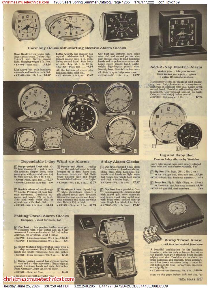 1960 Sears Spring Summer Catalog, Page 1265