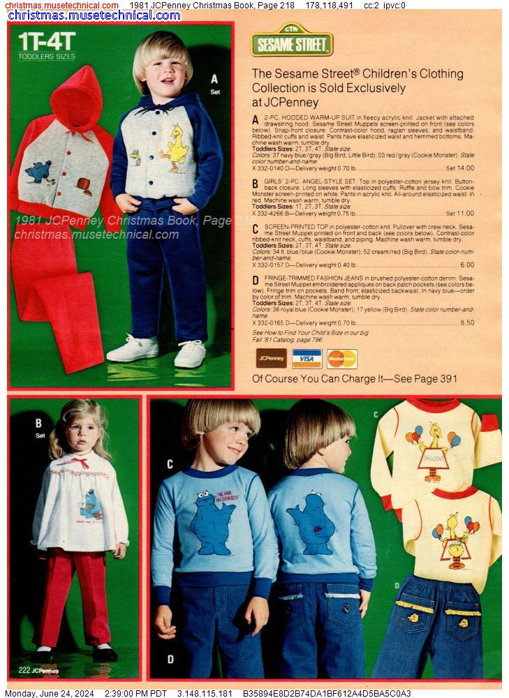 1981 JCPenney Christmas Book, Page 218