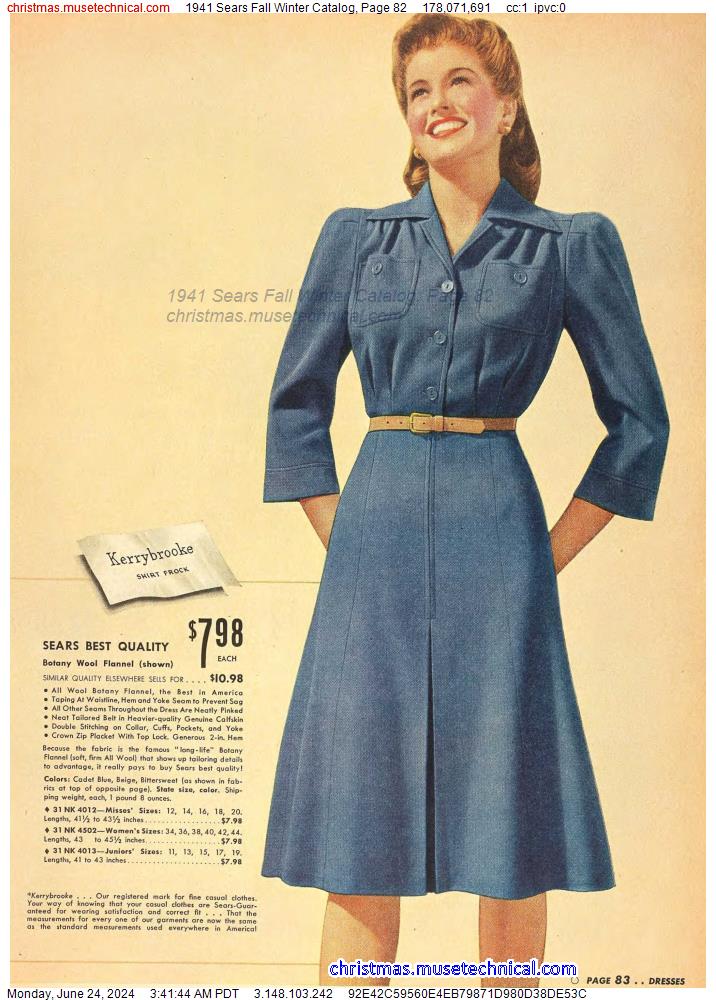 1941 Sears Fall Winter Catalog, Page 82