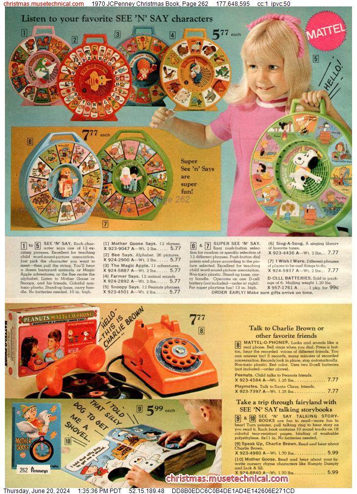 1970 JCPenney Christmas Book, Page 262