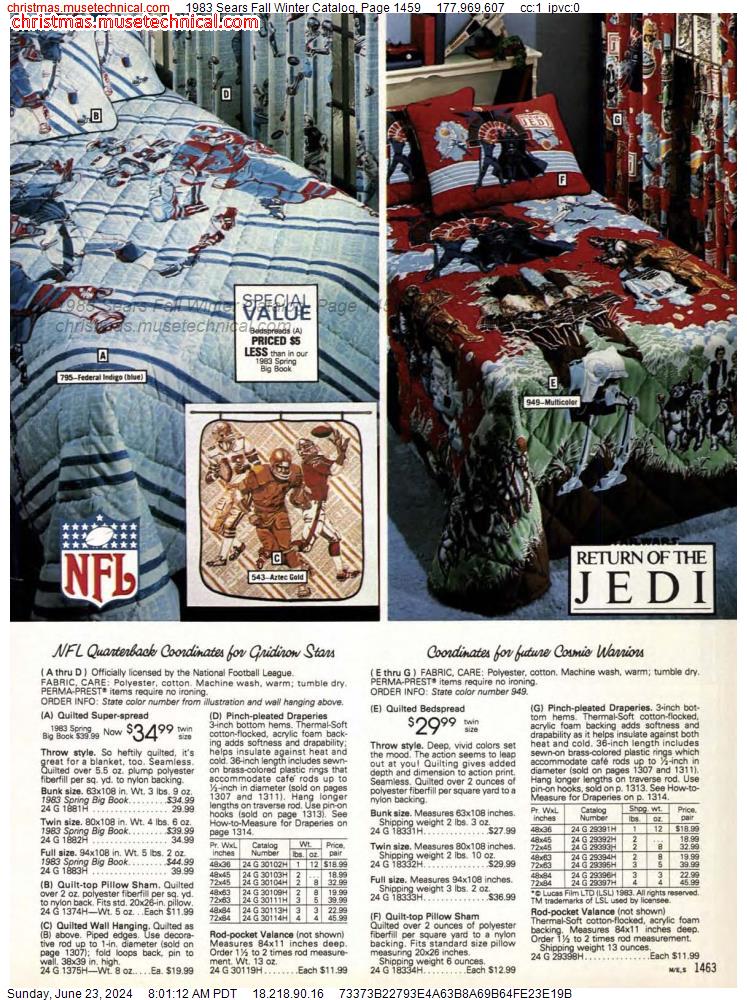 1983 Sears Fall Winter Catalog, Page 1459