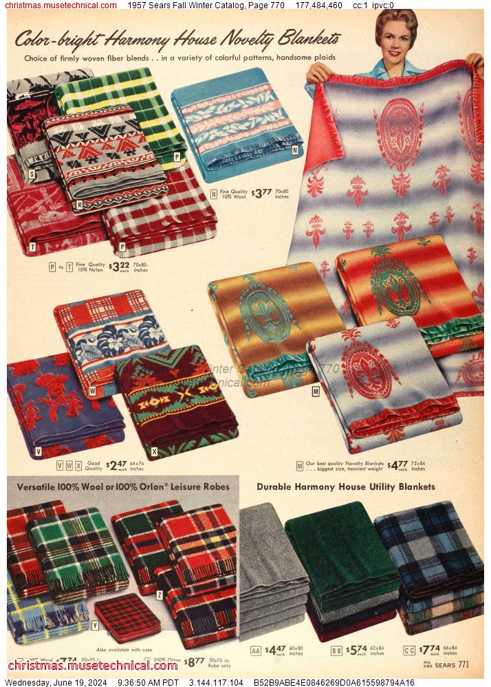 1957 Sears Fall Winter Catalog, Page 770