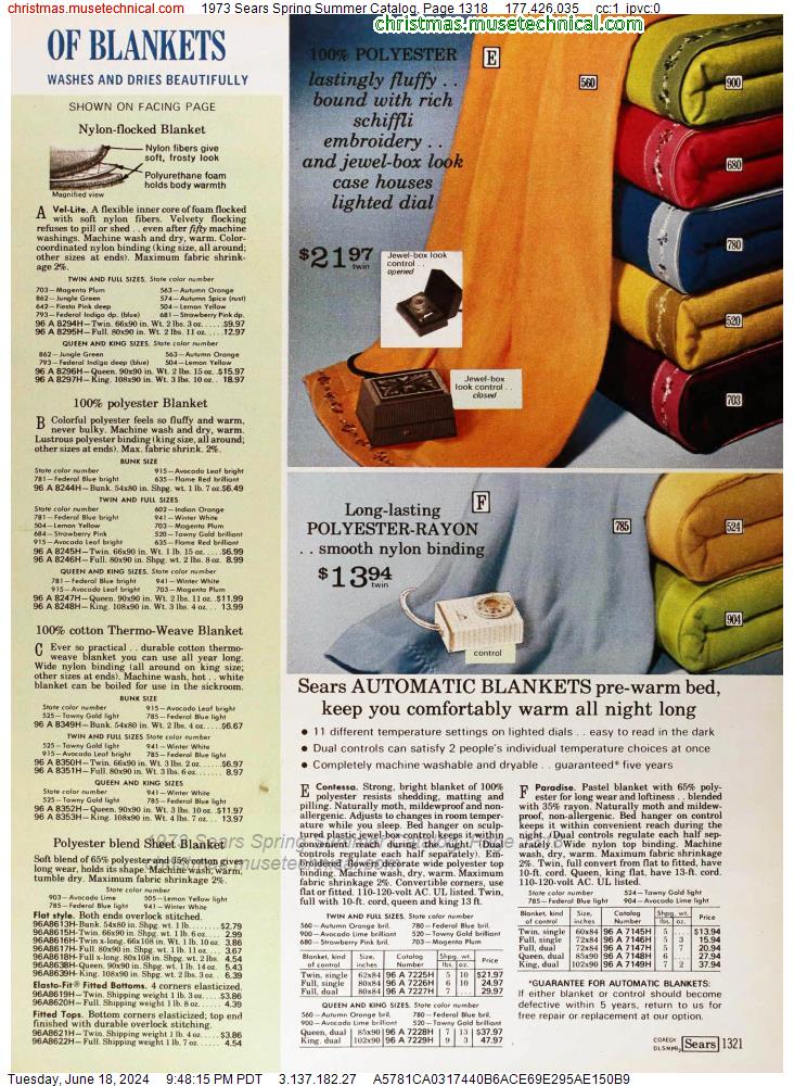 1973 Sears Spring Summer Catalog, Page 1318