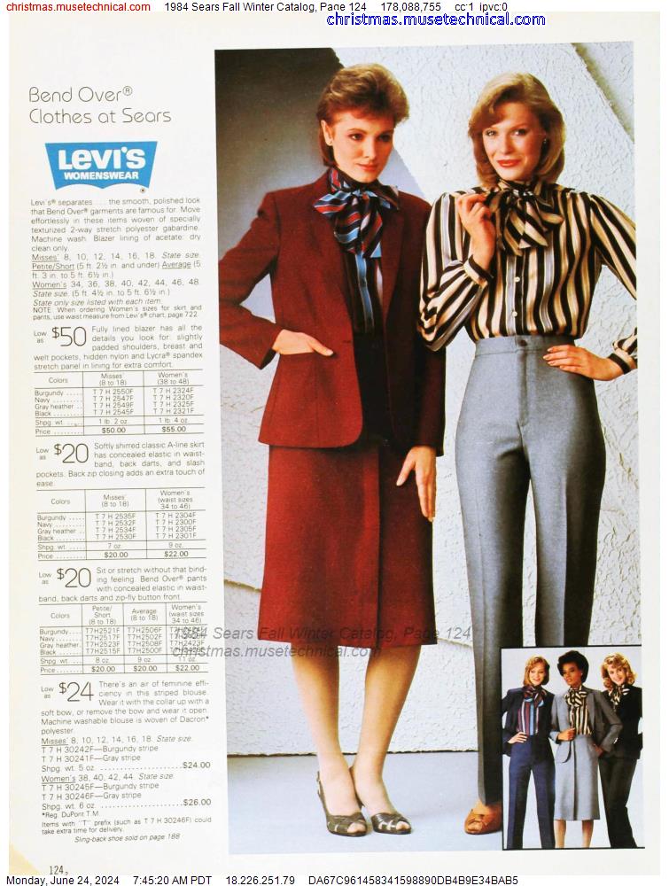 1984 Sears Fall Winter Catalog, Page 124