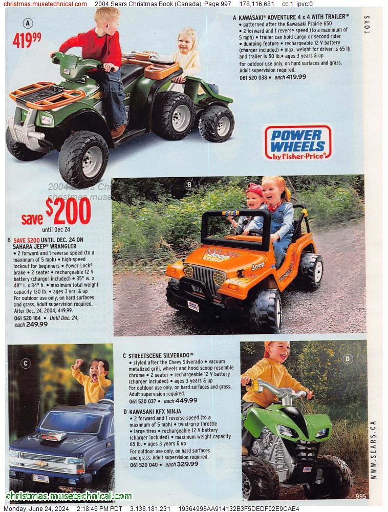 2004 Sears Christmas Book (Canada), Page 997