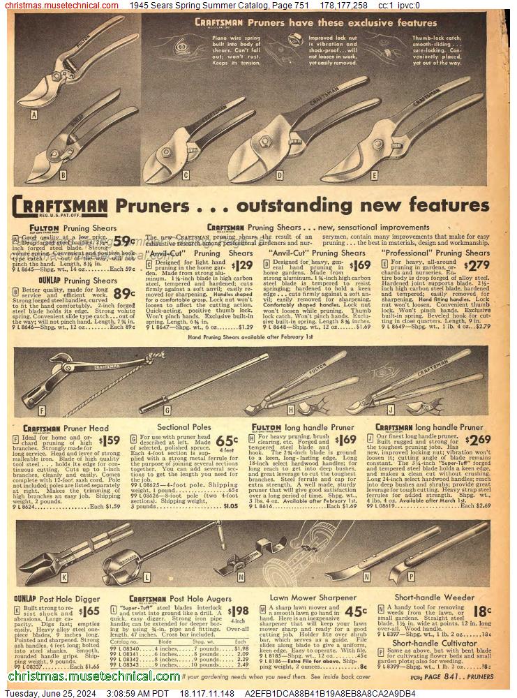 1945 Sears Spring Summer Catalog, Page 751