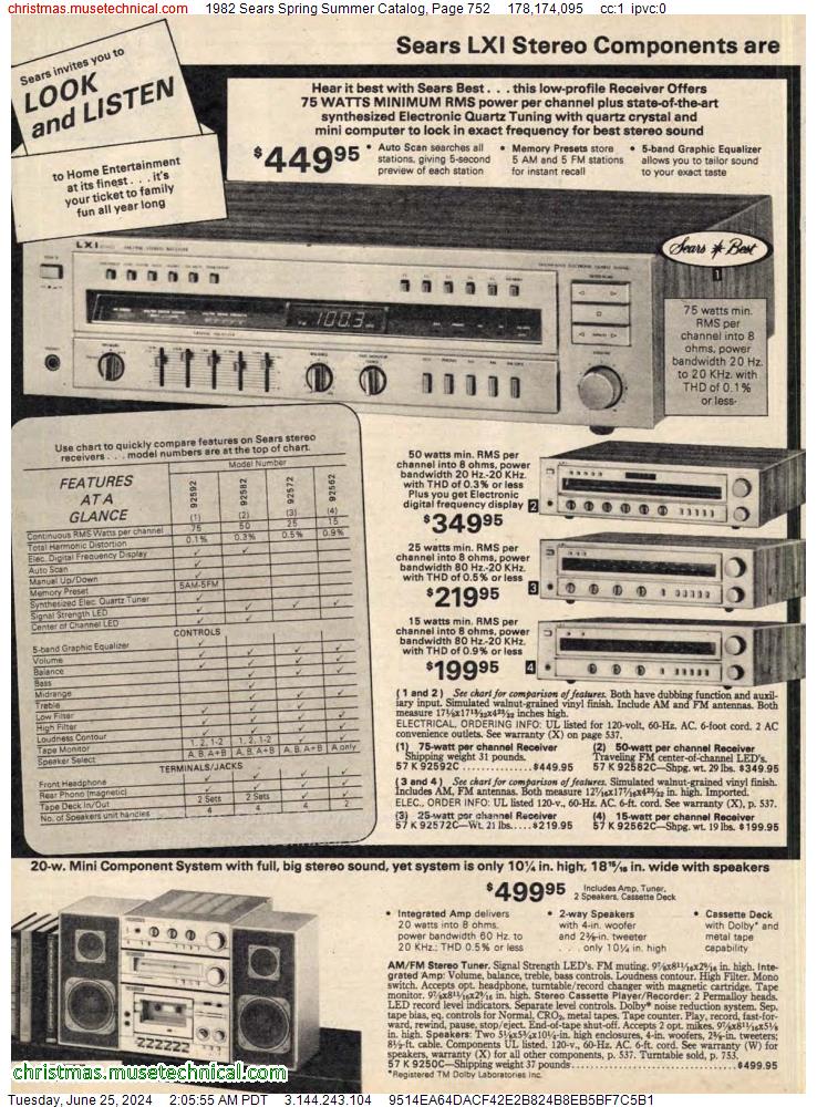 1982 Sears Spring Summer Catalog, Page 752