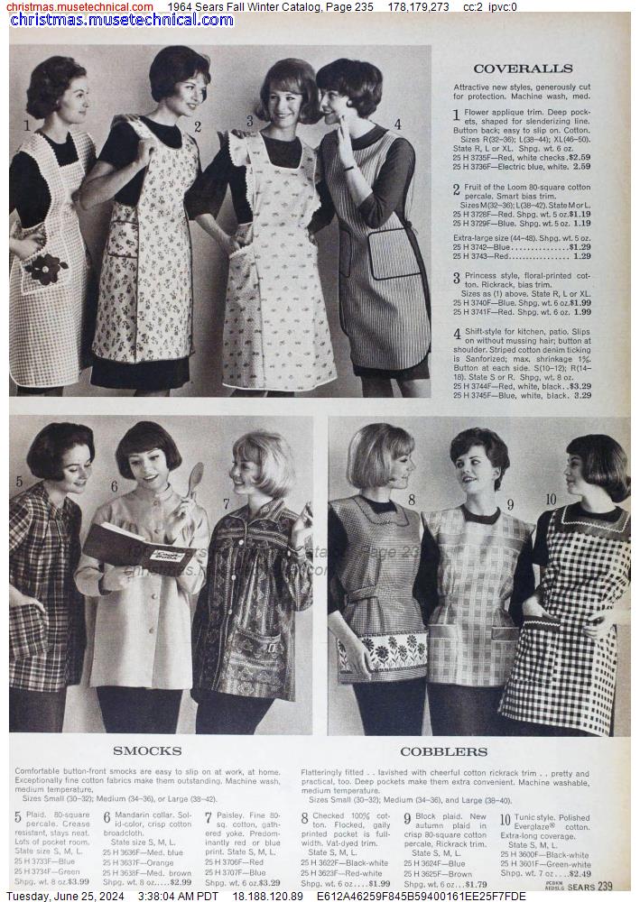 1964 Sears Fall Winter Catalog, Page 235