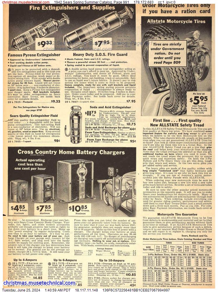 1942 Sears Spring Summer Catalog, Page 991