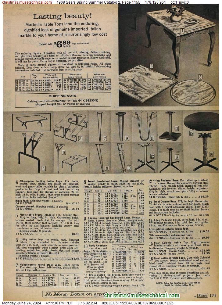 1968 Sears Spring Summer Catalog 2, Page 1155