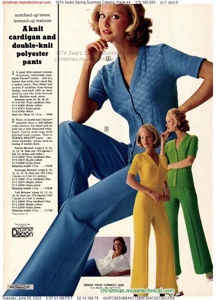 1974 Sears Spring Summer Catalog, Page 44