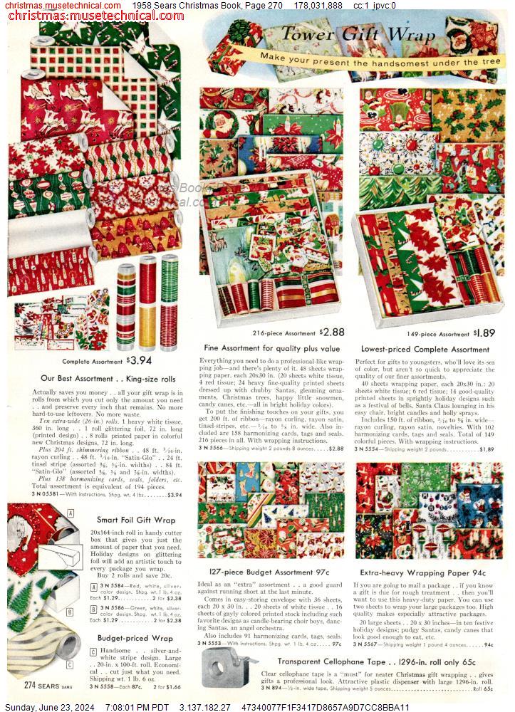 1958 Sears Christmas Book, Page 270