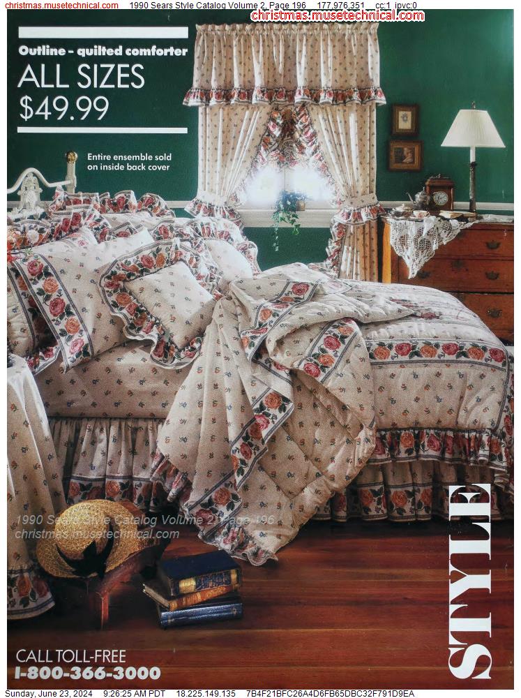 1990 Sears Style Catalog Volume 2, Page 196