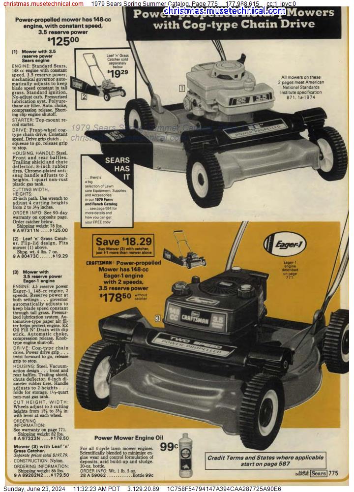 1979 Sears Spring Summer Catalog, Page 775