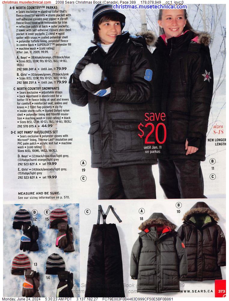 2008 Sears Christmas Book (Canada), Page 389