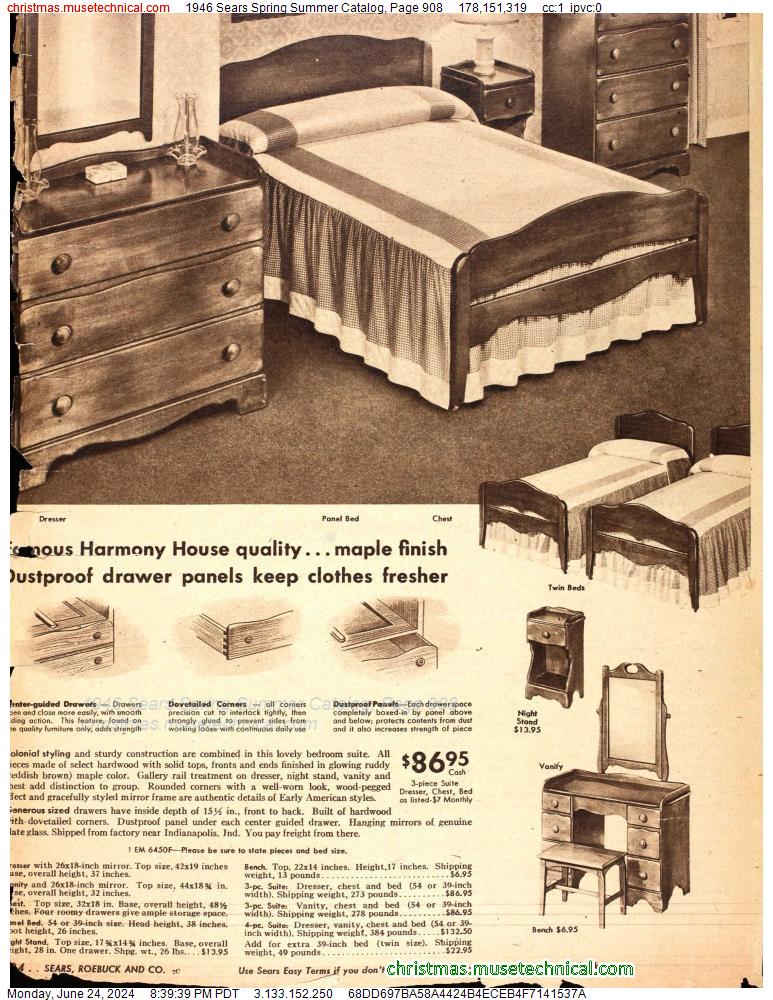 1946 Sears Spring Summer Catalog, Page 908