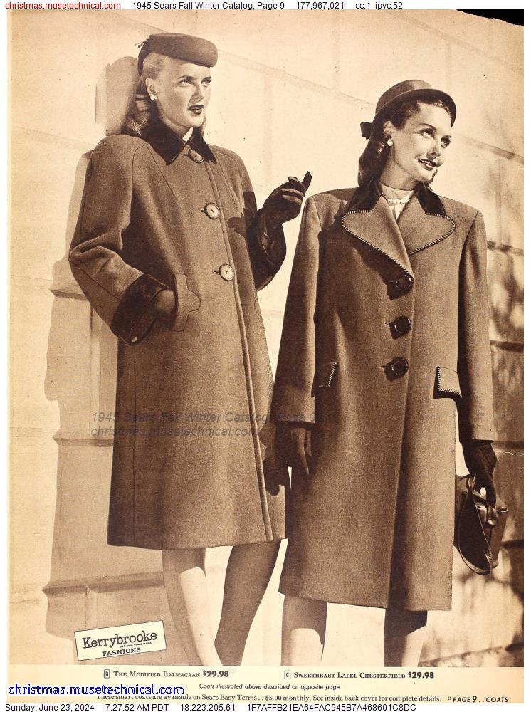 1945 Sears Fall Winter Catalog, Page 9