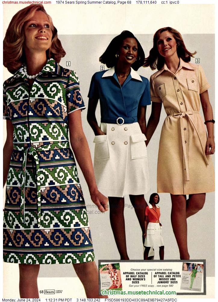 1974 Sears Spring Summer Catalog, Page 68