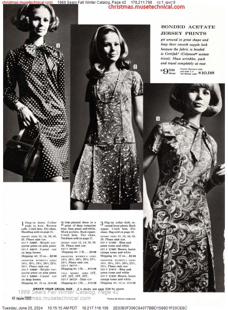 1969 Sears Fall Winter Catalog, Page 42