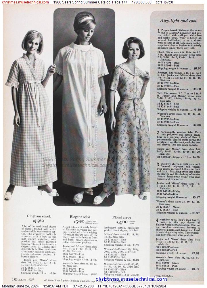1966 Sears Spring Summer Catalog, Page 177