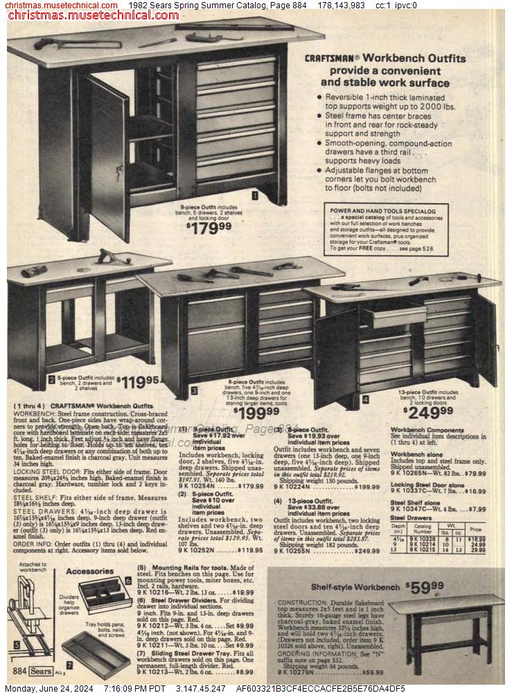 1982 Sears Spring Summer Catalog, Page 884