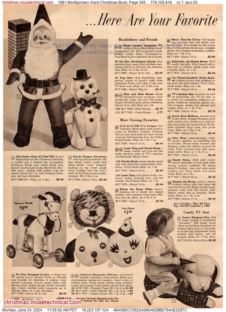 1961 Montgomery Ward Christmas Book, Page 300