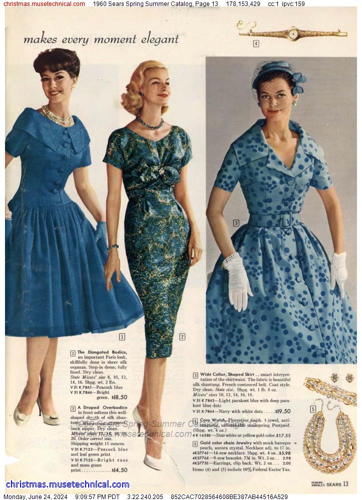 1960 Sears Spring Summer Catalog, Page 13