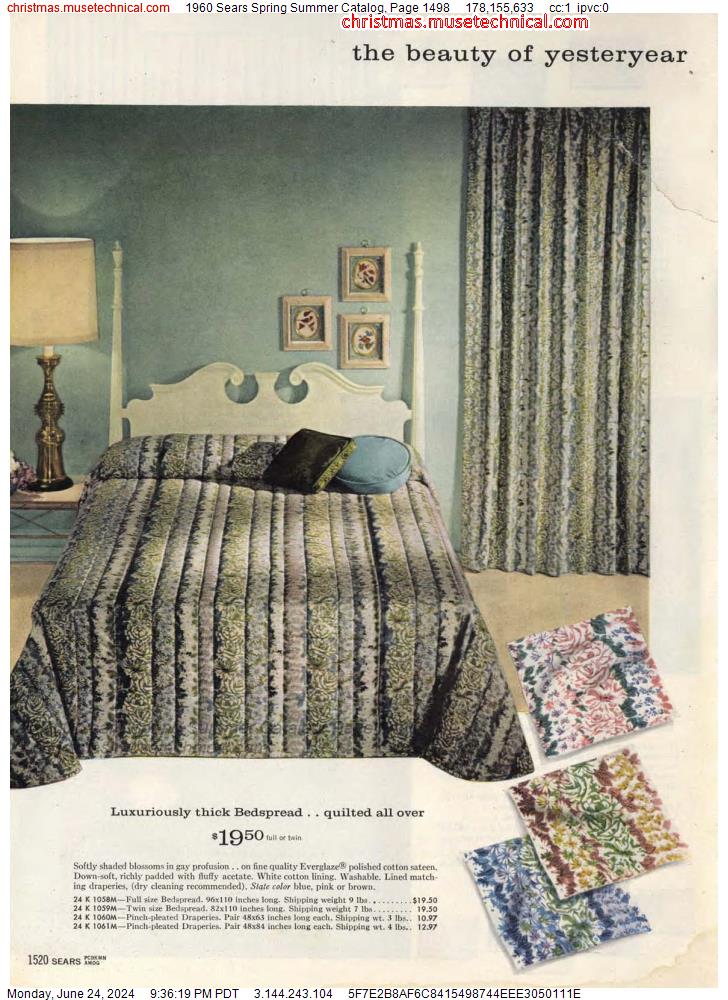 1960 Sears Spring Summer Catalog, Page 1498