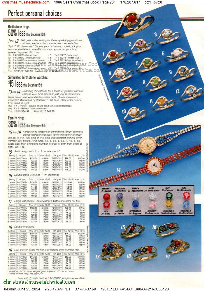 1986 Sears Christmas Book, Page 204