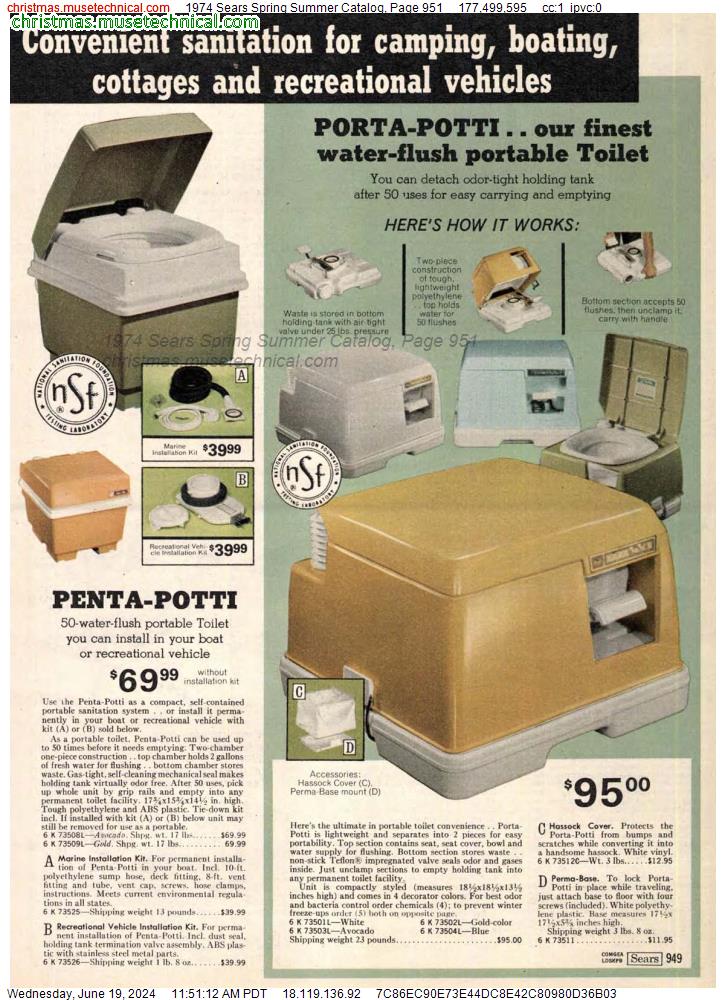 1974 Sears Spring Summer Catalog, Page 951